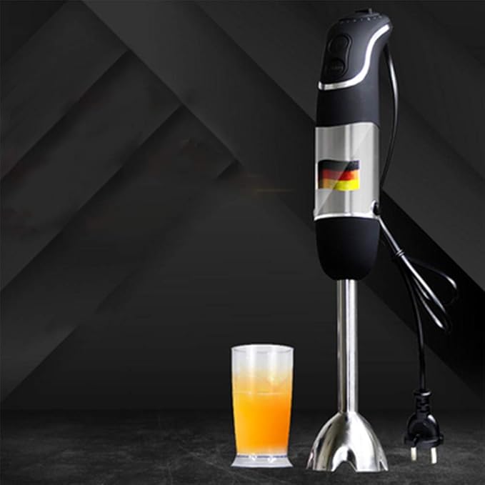 Kitchen Immersion Hand Blender with Stainless Steel Shaft and Blade Rubber Handle All-Copper Motor High Power Smoothies Mixer Cooking Machine