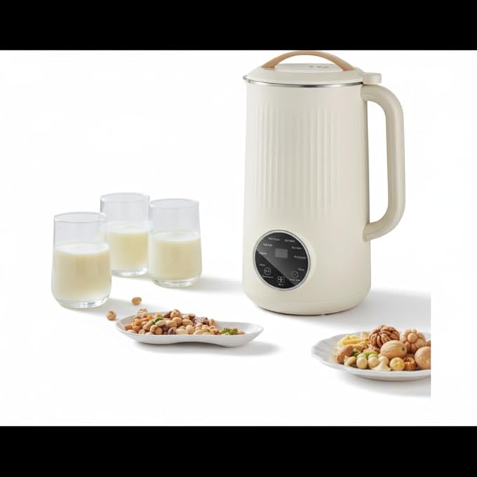 8 in 1 Nut Milk Maker Blender 32oz Homemade Soy Almond Oat Coconut Plant Based and Non Dairy Beverages Automatic Soybean Machine With Delay Start/Keep Warm/Boil Water Cream