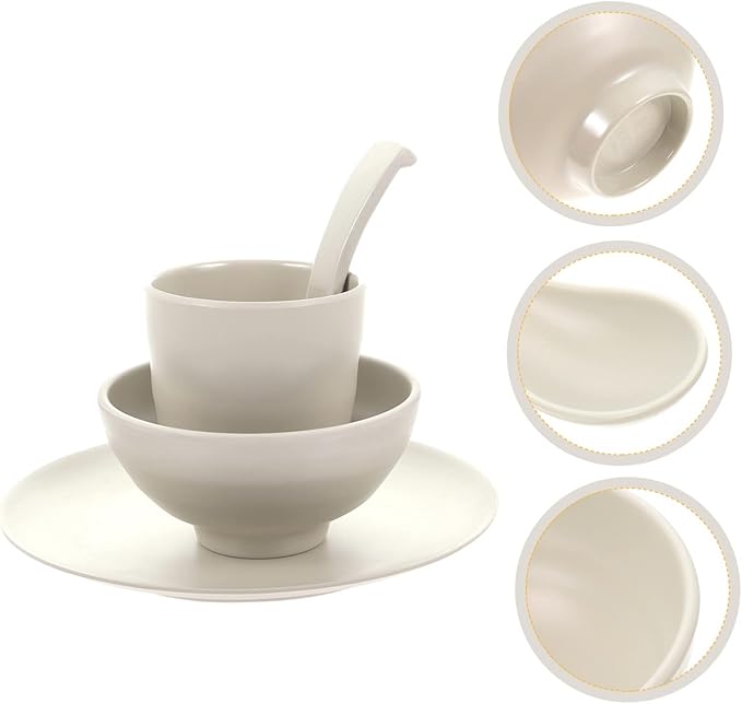 1 Set Unbreakable Dinnerware Set Fall Kitchen Tableware Kit Includes Rice Bowl Plate Cup Dishwasher Microwave Safe for Soup Ramen and More