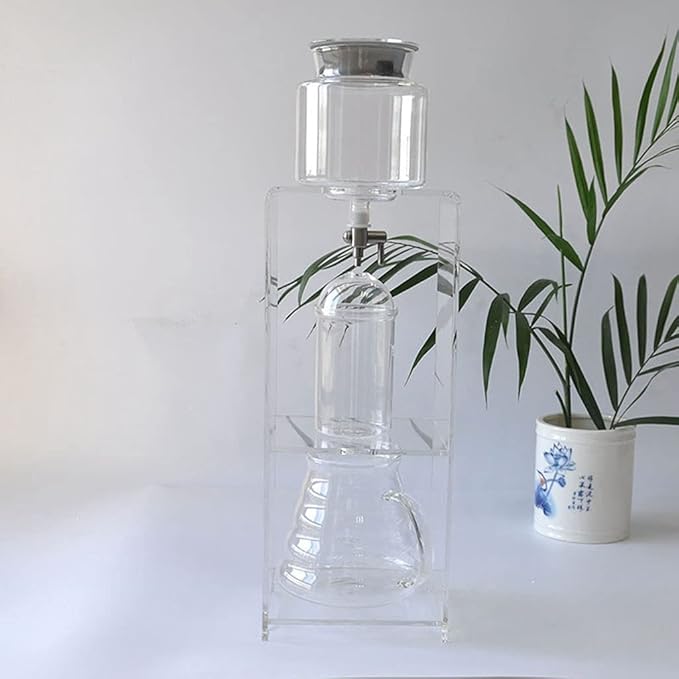 Habiba Iced Drip Coffee Maker Creative Cold Brew Coffee Maker Adjust Water Flow Iced Coffee Maker Multifunctional Siphon Coffee Maker with Metal Filter Reusable