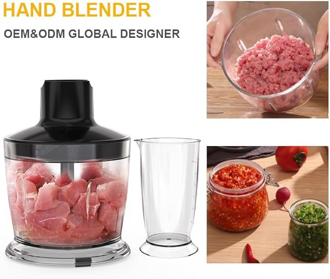 Professional Multi-purpose Mixer Cup Commercial Immersion Stainless Steel Blender Kitchen Hand Stick Blender Sets Hand Held Electric Mixer