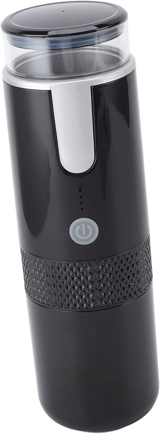 ZJchao Portable Coffee Maker Portable Maker with Measu Spoon Coffee Capsules Ground USB Rechargesable Electric Machine for Outdoor