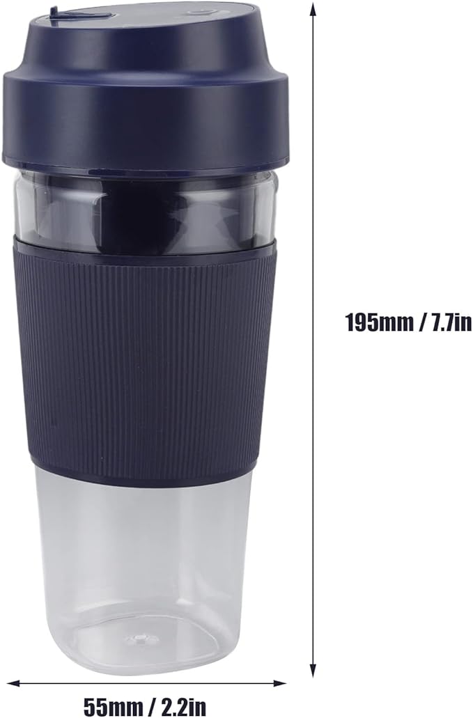 Portable Electric Juicer Cup 300ML USB Charging Handheld Electric Blender Cup with Stainless Steel Blades Make Ice Gaza Milkshakes Juice (#2)