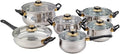 Pots And Pans Sets Frying Pan12 Piece Stainless Steel Cookware Set Kitchen Cookware Set Pots Pots &amp Pans Glass Lid Cooking Tools