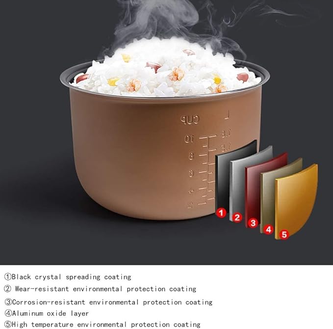 Rice Cooker Household/commercial 5L-860W 4 Function Menus 24-hour Appointment Smart Insulation With Steamer