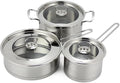 3 Cookware 6 Piece Cookware Set Cookware Set Stainless Steel Frying Pan Pot Soup Milk Pot Frying Pan Household Kitchen