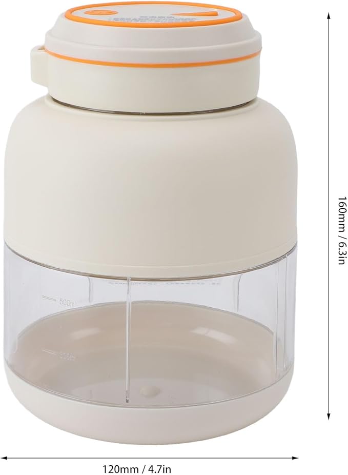 FTVOGUE Portable Blender Powerful Ice Crusher with 1300mAh Battery and 800ml Tritan Cup for Smoothies Shakes and Juices (White)