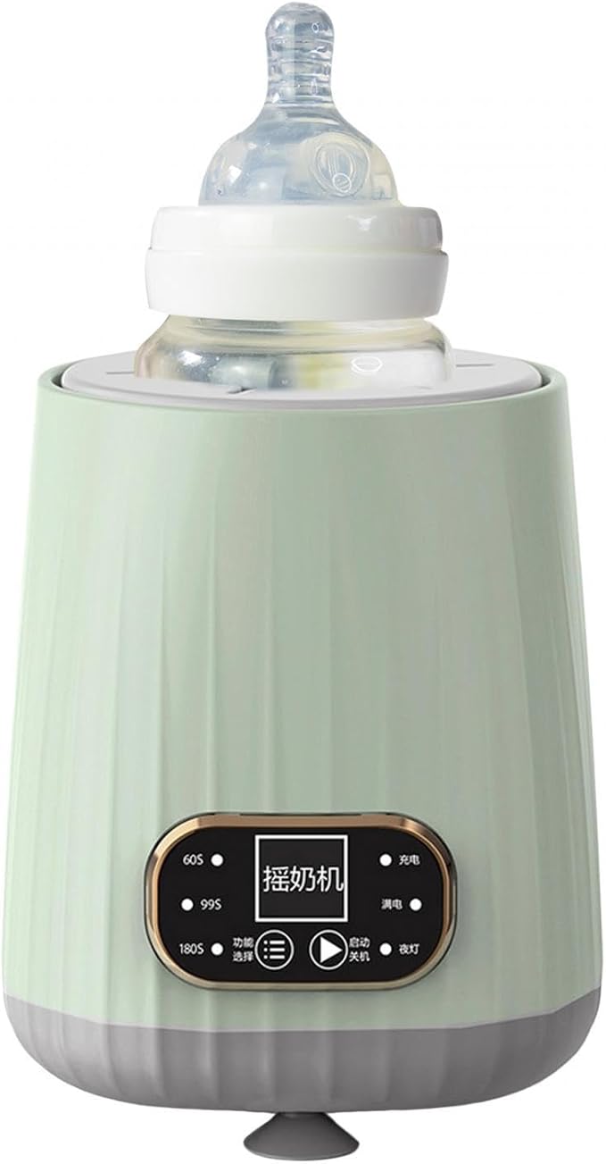 Electric Milk Bottle Shaker Milk Blender Portable Conveneint 3 Gears Adjustable Green