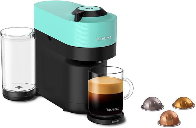 Nespresso Vertuo Pop+ Coffee and Espresso Maker by Breville Aqua Mint (Renewed)