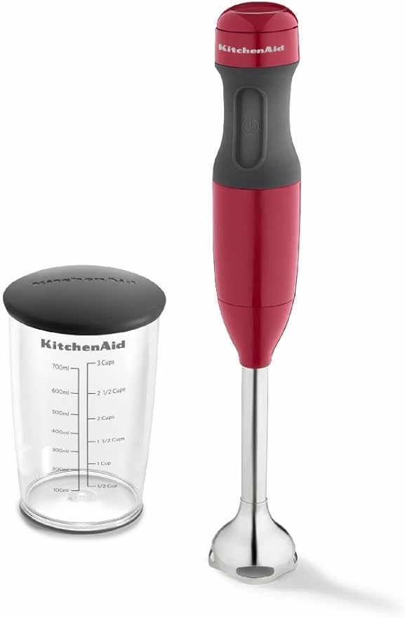 KitchenAid KHB1231 2-Speed Hand Blender Empire Red - KHB1231ER (Renewed)