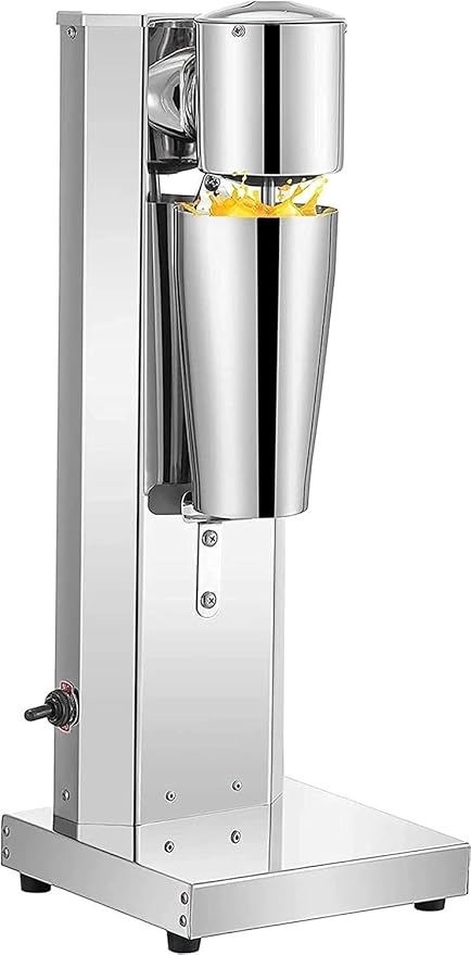 Milkshake Machine Electric Stainless Steel Smoothie Blender Maker Milk Ice Cream Mixerwith 750Ml Cup for Frappe Juices