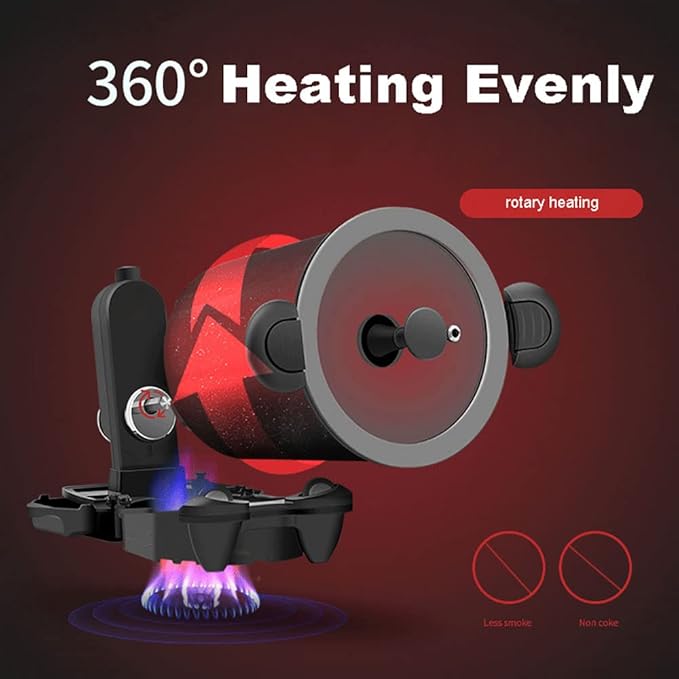 Automatic Cooker 360° Rotation Fry Machine for Home Use Outdoors Camping Travel Cooking Multi-Functional Fry PanRed