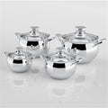 Cooking Pot Frying Pan8 Piece Cookware Set Stainless Steel Cookware Set Household Covered Ear Thickened Pot Double Bottom Pot Pan Set
