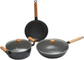 Cooking Pot Non Stick Cookware SetsIron Cooking Pots and PansFrying Pan and Saucepan Set Suitable for All StovesIncluding Induction3Pcs