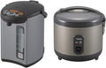 Zojirushi CD-WCC30 Micom Water Boiler &amp Warmer Silver &amp NS-RPC10HM Rice Cooker and Warmer 5.5-Cup (Uncooked) Metallic Gray