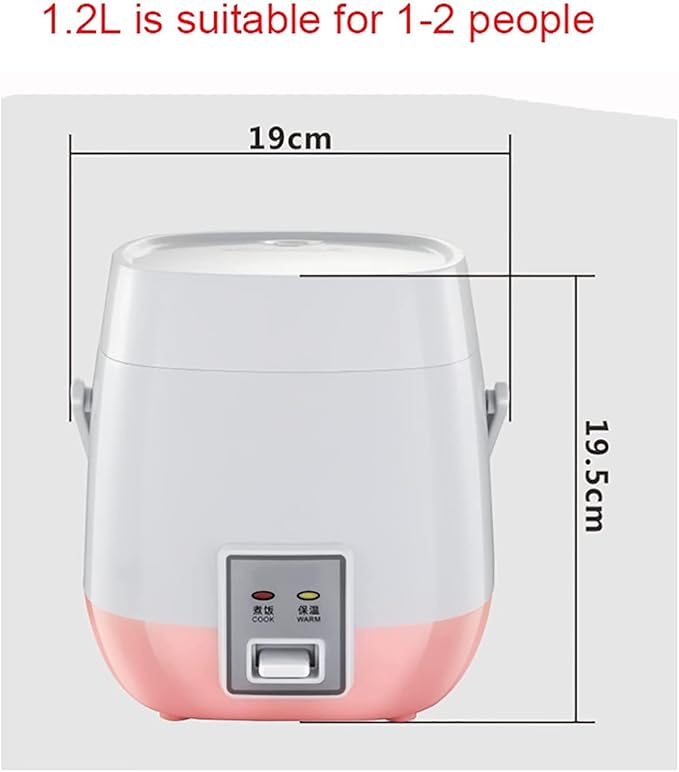 Mini Rice Cooker Household Small Multi-Function Rice Cooker One-Button Switch Automatic Heat Preservation for 1-2 People (B 1) (A 1)