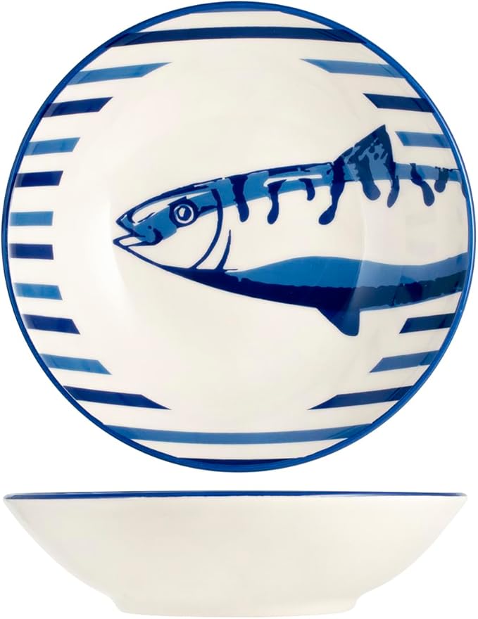 H&ampH Puerto 18 Piece Stoneware Dinner Set Decorated Dishwasher Safe