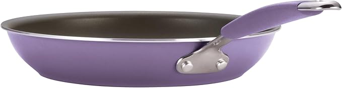 Rachael Ray Cucina Nonstick Cookware Pots and Pans Set 12 Piece Lavender Purple