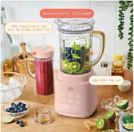 PowerExact Blender System Touch Activated High Performance With On The Go 20 oz Cup (Rose Pink)