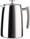 Secura French Press Coffee Maker 50-Ounce 304 Stainless Steel Insulated Coffee Press with Extra Screen