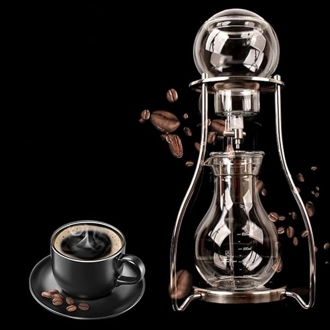 Beverage Equipment Modern Cold Brew Coffee Maker 600ML/20.3OZ Iced Drip Coffee Maker with Stainless Steel Filter Borosilicate Glass Coffee Maker Siphon Coffee Maker
