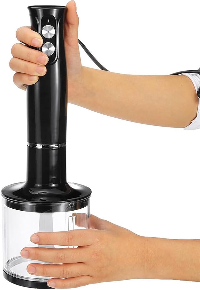 TsoLay Immersion Handheld Blender 500W Cordless Immersion Mixer with Stainless Steel Blades and Anti-Slip Handle 2 Gear Speed Adjustable Easy to Cleaning for Shakes Smoothies Puree Soups