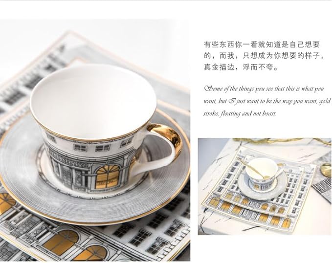 24-piece dinnerware sets dish set for 6 bone china round plates kitchen dish set with dinner plates and cup dishwasher safe lightweight for housewarming party daily use