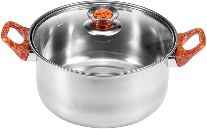 Stainless Steel Pots and Pans Set Kitchen Utensils Set with Soup Pot Pan Frying Pan with Lid 12 Pieces
