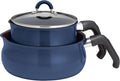 Wahei Freiz AMB-2838 Multi-Pot &amp Multi Pan Set Large Navy Compatible with Induction and Gas ToMay