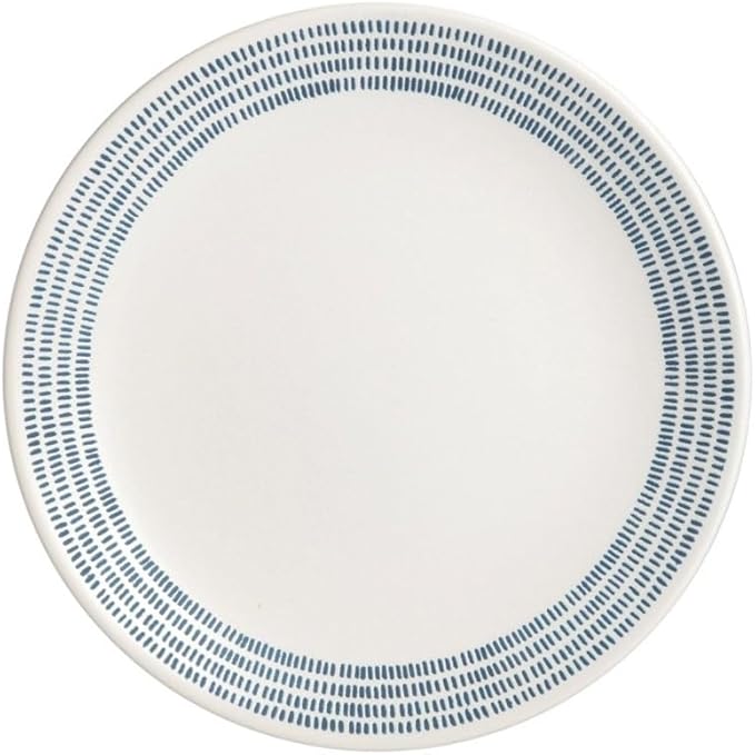 16-Piece Striped Rim Stoneware Dinnerware Set Plate Ceramic Dishes Tableware Set of Plates Dinner Sets