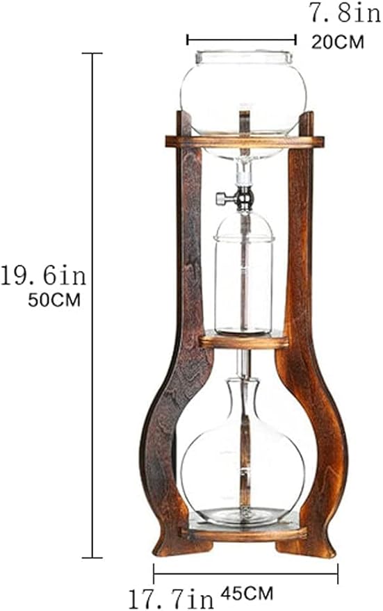 Habiba Iced Drip Coffee Maker Unique Coffee Maker Cold Brew Dripper Coffee Maker with Fine-Sealed Stainless Steel Filter Multifunctional Siphon Coffee Maker Reusable