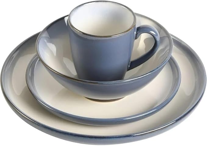 Family Hotel Tableware Stoneware Dinnerware Set Service for Four (16pcs) Dishes and Plates Sets