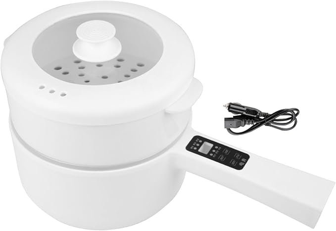Small Rice Cooker - Rice Cooker with Steamer Basket Electric Ramen Cooker and Wok Combo for Easy Meals 230W Digital Display Stock Pot with Steamer Basket(230w Digital Display)