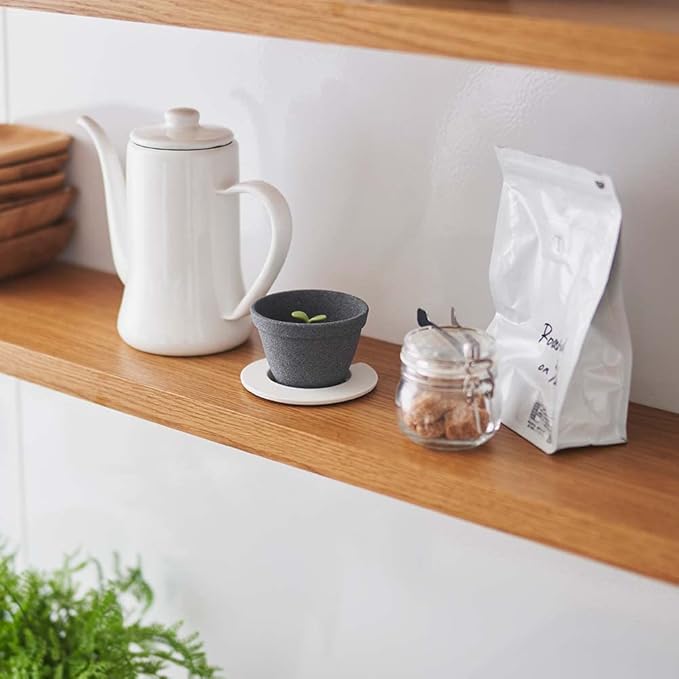 Ash Concept (H Concept) Kinome DA-1320 Semic Coffee Filter - Gray - 1 Count - Ceramic - Small Beans - Coffee Maker - Coffee