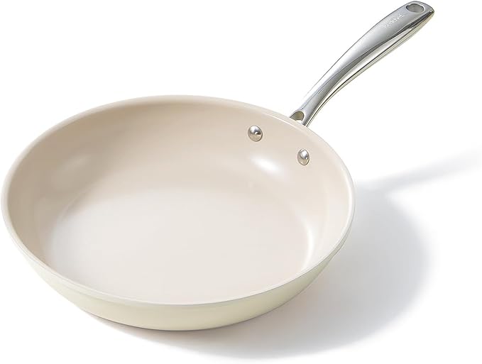Redchef Nonstick Frying Pan Skillet Ceramic Non-Stick Saute Pans 9.5 inch Cooking Fry Pan with Stay Cool Handle All Stovetops (Gas Electric &amp Induction) Dishwasher/Oven Safe PFAS-Free Non T