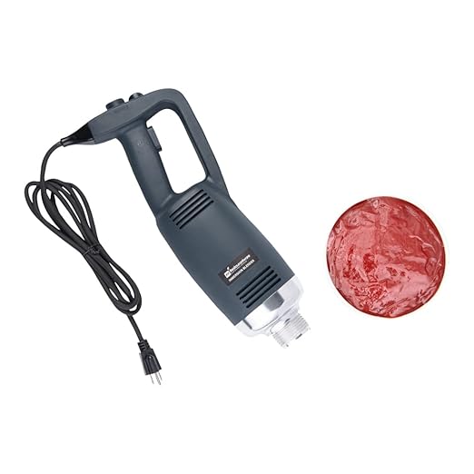 Restaurantware Hi Tek 7.7 x 4.3 x 16.3 inch Immersion Blender 1 Variable Speed Stick Blender - 1 Horsepower 750W Stainless Steel Immersion Hand Blender 110V