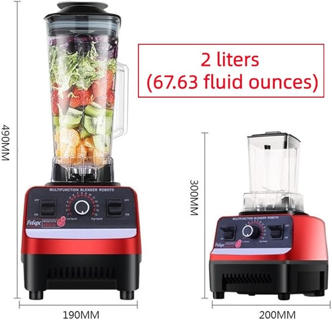 professional desktop High-speed blender、Nutrition extractor 1000W。Can crush ice cubes freeze fruits and peppers can grind pork into minced meat 2 liters (68 fluid ounces) (1000 Watts)