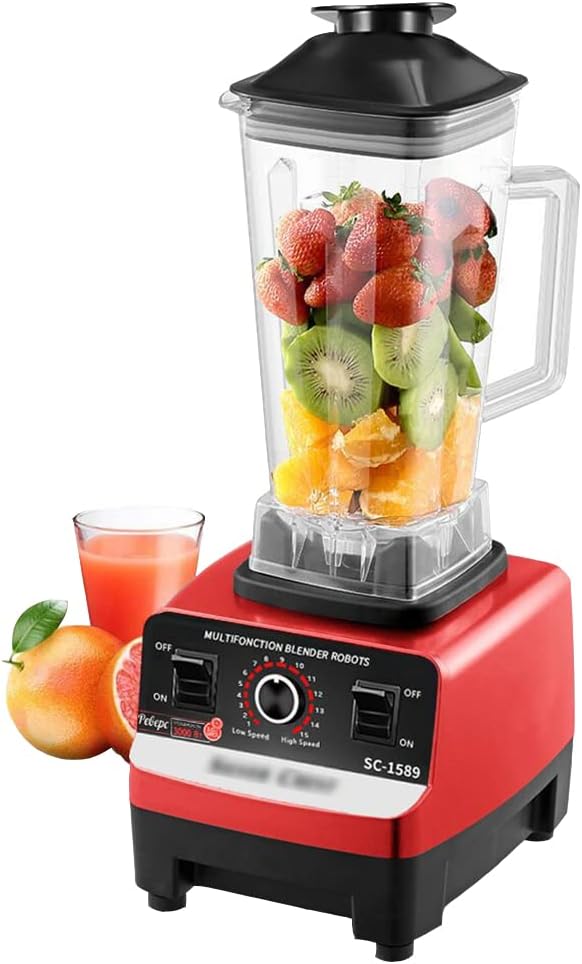 Multifunctional Ice Crusher Smoothie Blender High Power Blender 2L Large Capacity Commercial Blender Milkshake Maker
