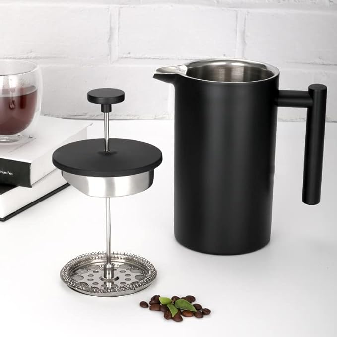 Press Coffee Maker Tea Coffee Machine Dosing Funnel 58mm Tableware Vacuum Milk Frother ffel Teapot (Color : 350ml Size : A) (1000ml A)