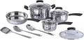 For 11-Piece Stainless Steel Cookware Set