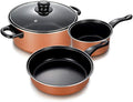 Nonstick Cookware Set Induction3 Piece Cooking Pots and Pans with Lids Home Kitchenware with Saucepan Frying Pan Stockpot Oven SafeEasy to Clean Large Pan