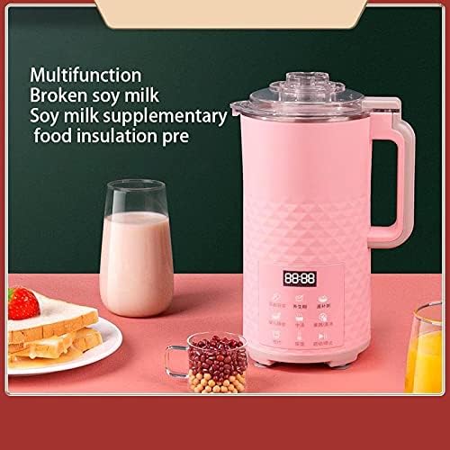 Portable Soy Milk Maker Multifunction Mini Juicer Soymilk Machine Household Small Multifunctional Food Supplement Heating(Black)