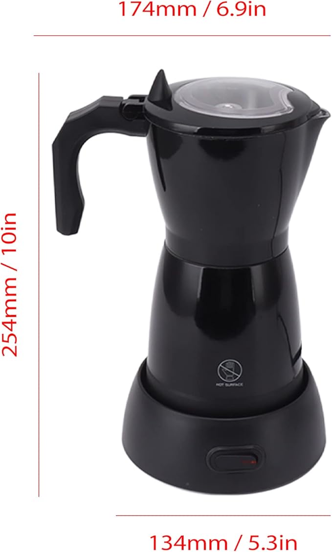 Pot 550W Aluminum Alloy Coffee Maker with Fine Holes Filter Ergonomic Handle for Cappuccino Latte Silky Smooth Coffee Experiencefor Kitchen Office Camping