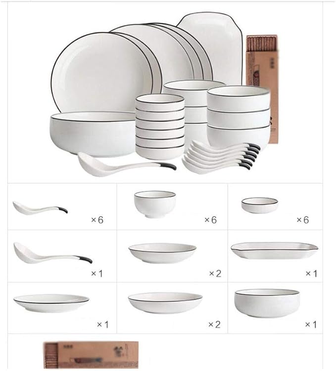 Elegant Dinnerware Set Dinner Plates Bowls Set Reactive Glaze Dinnerware Set Plates Dishes Bowls Gift Idea For Any OccasionC