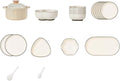 Porcelain Dinnerware Set Plates Bowls Cups Dishes Tableware Combination Everyday Use Dinner Plates Soup Bowls Salad Plates Elegant Style Microwave Dishwasher Oven Safe