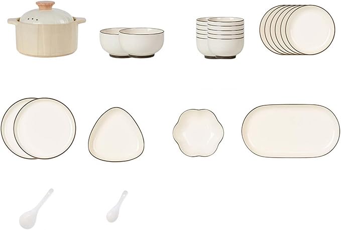 Porcelain Dinnerware Set Plates Bowls Cups Dishes Tableware Combination Everyday Use Dinner Plates Soup Bowls Salad Plates Elegant Style Microwave Dishwasher Oven Safe
