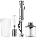 Fit for 4-in-1 Immersion Blender Set - 1000W Powerful Stainless Steel Hand Mixer with 700ml Beaker 500ml Processor &amp Whisk Attachment(AU Plug)