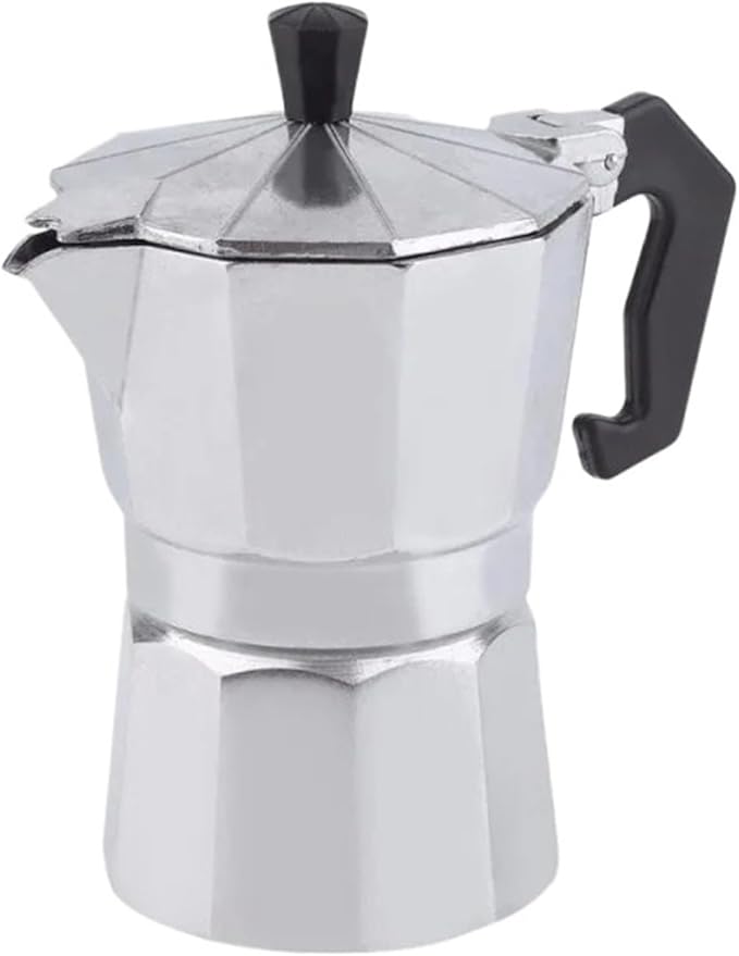 Coffee Maker Machine Aluminum Mocha Pot Mocha Coffee Pot Octagonal Aluminum Pot Span(150ml for 3cups)