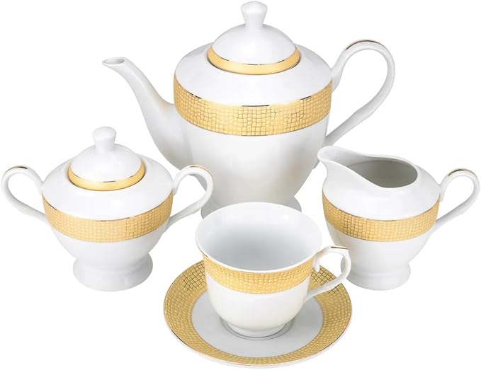 Euro Porcelain 57-pc Banquet Dinnerware Set Luxury Porcelain Tableware Service for 8 (1950G)