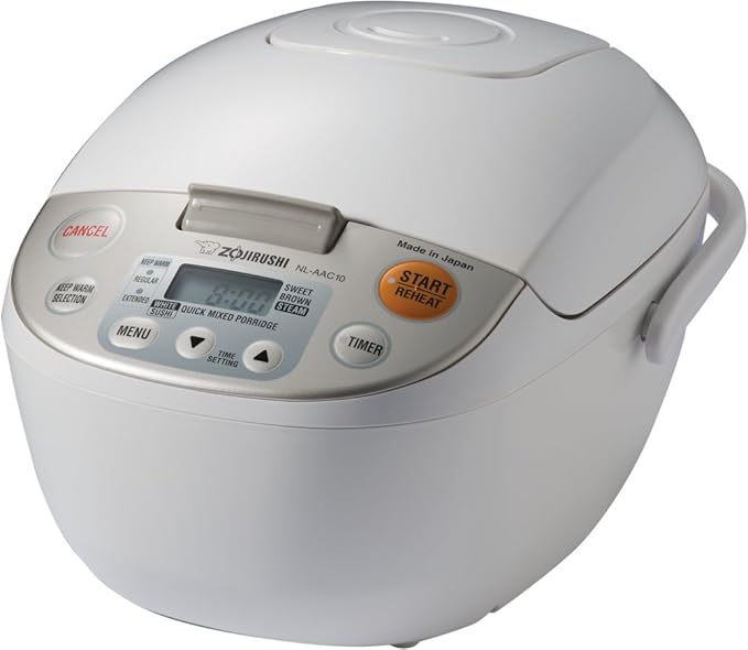 Zojirushi NS-ZCC10 Neuro Fuzzy Cooker 5.5-Cup uncooked rice / 1L White &amp NL-AAC10 Micom Rice Cooker (Uncooked) and Warmer 5.5 Cups/1.0-Liter 1.0 LBeige